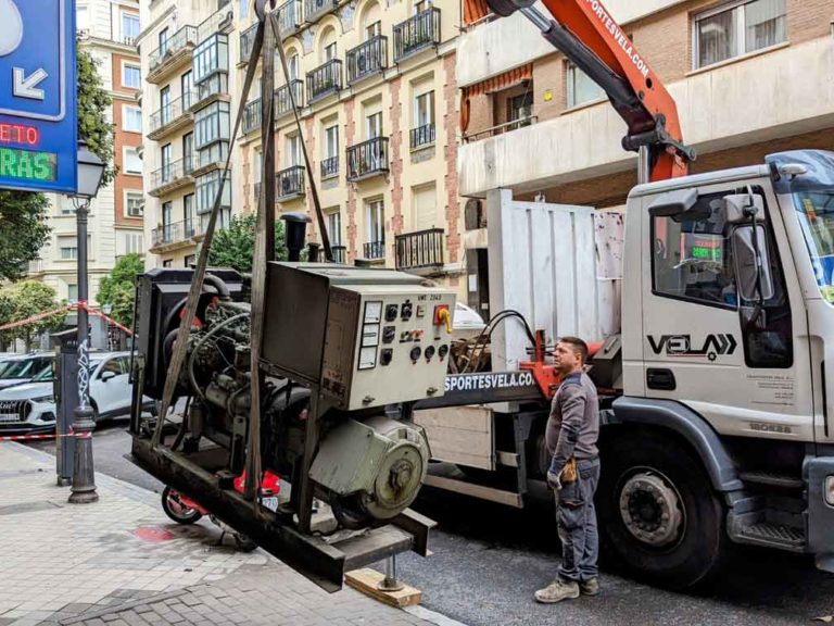 Transporte de grupos electrógenos pesados en Madrid