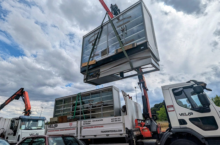 Transporte de expositores de supermercado en Madrid