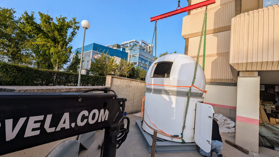 Transporte de cúpulas de telescopio en Madrid